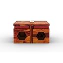 CUSTOM DECOR Wooden Coffee Table with 4
