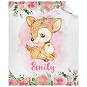 Custom Deer Blankets Custom Baby Blanket for Girls Boy