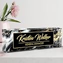 Custom Desk Name Plate Personalized, Acrylic Name Plate for Desk, Office Desk Decor for Women and Men, Employee Appreciation Gifts Office Gifts for Boss, Manager, Teacher, Nurse (deep Marble)