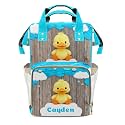 Custom Diaper Bag Backpack for Girls Boys Kids Watercolor Duck Large Capacity Nappy Bag: Designed for Travel &amp; Everyday Use