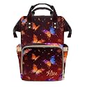 Custom Diaper Bag Backpack for Girls Boys Kids Watercolor Butterfly Gift the Best: Spacious Waterproof Nappy Bag for Men and Women