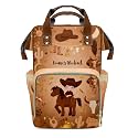 Custom Diaper Bag Backpack for Girls Boys Kids Cowboy Western Life Wild Cowgirl Gift the Best: Spacious Waterproof Nappy Bag for Men and Women