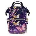 Custom Diaper Bag Backpack Name Gift Waterclor Butterfly Cute Versatile Travel Bag: Large Capacity &amp; Multiple Compartments for Everyone