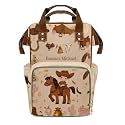 Western Diaper Bag Backpack Cowboy Baby Shower Gifts Cowboy Western Life Wild Cowgirl Cute Versatile Travel Bag:Nappy Bag