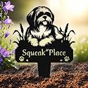 Custom Dog Grave Marker Outdoor, Personalized Metal Pet Memorial Grave