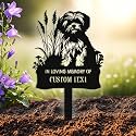Custom Dog Grave Marker Outdoor, Personalized Metal Pet Memorial Grave