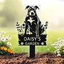 Custom Dog Grave Marker Outdoor, Personalized Metal Pet Memorial Grave