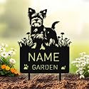 Custom Dog Grave Marker Outdoor, Personalized Metal Pet Memorial Grave