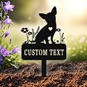 Custom Dog Grave Marker Outdoor, Personalized Metal Pet Memorial Grave