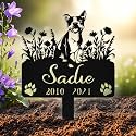 Custom Dog Grave Marker Outdoor, Personalized Metal Pet Memorial Grave