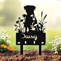 Custom Dog Grave Marker Outdoor, Personalized Metal Pet Memorial Grave