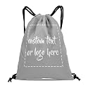 Custom Drawstring Bags with Logo Name Text Oxford Cloth Personalized Drawstring Backpack Waterpoof Customized Drawstring Pockets Cinch Sack for Gym, Outdoor, Indoor, Sports, 1 Pack