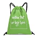 Custom Drawstring Bags with Logo Name Text Oxford Cloth Personalized Drawstring Backpack Waterpoof Customized Drawstring Pockets Cinch Sack for Gym, Outdoor, Indoor, Sports, 1 Pack