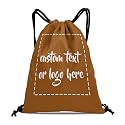 Custom Drawstring Bags with Logo Name Text Oxford Cloth Personalized Drawstring Backpack Waterpoof Customized Drawstring Pockets Cinch Sack for Gym, Outdoor, Indoor, Sports, 1 Pack