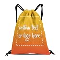 Custom Drawstring Bags with Logo Name Text Oxford Cloth Personalized Drawstring Backpack Waterpoof Customized Drawstring Pockets Cinch Sack for Gym, Outdoor, Indoor, Sports, 1 Pack
