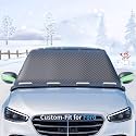 Custom fit for Ford Windshield Snow Covers, 8 Layers WAaterproof Windproof Protection, Frost Defense, Ice, Sun, Snow, UV, Designed for Ford Accessories (for Ford Escape)