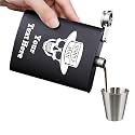 Custom Flask for Men Personalized Flask with Text and Photos, Engraved 8oz Stainless Steel Hip Flask Gift for Women, Fathers, Groomsmen or Bridesmaids (Text)