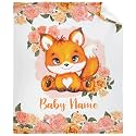 Custom Fox Blankets Custom Baby Blanket for Girls Boy