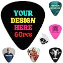 Custom Guitar Picks 60 Pack for Acoustic Guitars