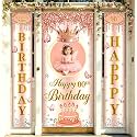 Custom Happy Birthday Banner, Personalized Birthday Banner, Happy Birthday Background Customize for Men Women Kids with Picture/Name/Age Decorations Indoor Outdoor (Style 11)