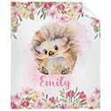 Custom Hedgehog Blankets Custom Baby Blanket for Girls Boy