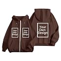 Custom Jackets Design Your Own Full Zipper Hooded Sweatshirt Custom Sweatshirt T Shirts Add Your Own Text or Picture