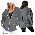 Custom Jackets Design Your Own Full Zipper Hooded Sweatshirt Custom Sweatshirt T Shirts Add Your Own Text or Picture