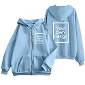 Custom Jackets Design Your Own Full Zipper Hooded Sweatshirt Custom Sweatshirt T Shirts Add Your Own Text or Picture