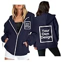 Custom Jackets Design Your Own Full Zipper Hooded Sweatshirt Custom Sweatshirt T Shirts Add Your Own Text or Picture