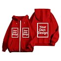 Custom Jackets Design Your Own Full Zipper Hooded Sweatshirt Custom Sweatshirt T Shirts Add Your Own Text or Picture
