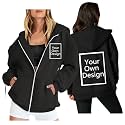 Custom Jackets Design Your Own Full Zipper Hooded Sweatshirt Custom Sweatshirt T Shirts Add Your Own Text or Picture