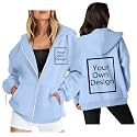 Custom Jackets Design Your Own Full Zipper Hooded Sweatshirt Custom Sweatshirt T Shirts Add Your Own Text or Picture