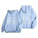 Custom Jackets Design Your Own Full Zipper Hooded Sweatshirt Custom Sweatshirt T Shirts Add Your Own Text or Picture