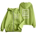 Custom Jackets Design Your Own Full Zipper Hooded Sweatshirt Custom Sweatshirt T Shirts Add Your Own Text or Picture