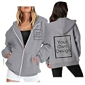 Custom Jackets Design Your Own Full Zipper Hooded Sweatshirt Custom Sweatshirt T Shirts Add Your Own Text or Picture