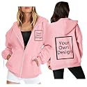 Custom Jackets Design Your Own Full Zipper Hooded Sweatshirt Custom Sweatshirt T Shirts Add Your Own Text or Picture