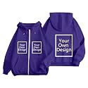Custom Jackets Design Your Own Full Zipper Hooded Sweatshirt Custom Sweatshirt T Shirts Add Your Own Text or Picture
