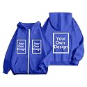 Custom Jackets Design Your Own Full Zipper Hooded Sweatshirt Custom Sweatshirt T Shirts Add Your Own Text or Picture