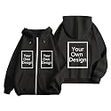 Custom Jackets Design Your Own Full Zipper Hooded Sweatshirt Custom Sweatshirt T Shirts Add Your Own Text or Picture