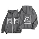Custom Jackets Design Your Own Full Zipper Hooded Sweatshirt Custom Sweatshirt T Shirts Add Your Own Text or Picture