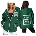 Custom Jackets Design Your Own Full Zipper Hooded Sweatshirt Custom Sweatshirt T Shirts Add Your Own Text or Picture
