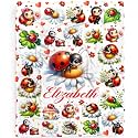 Custom Lady-Bug Baby Blanket Gifts Super Soft Personalized Lady-Bug Toddler Blanket for Boys Girls, Newborn, Infant Nursery Crib 30x40 in for Pet/Toddler