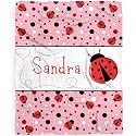 Custom Lady-Bug Baby Blanket Gifts Super Soft Personalized Lady-Bug Toddler Blanket for Boys Girls, Newborn, Infant Nursery Crib 30x40 in for Pet/Toddler