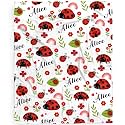 Custom Lady-Bug Baby Blanket Gifts Super Soft Personalized Lady-Bug Toddler Blanket for Boys Girls, Newborn, Infant Nursery Crib 30x40 in for Pet/Toddler