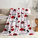 Custom Lady-Bug Blanket Gifts for Girls Boys, Super Soft Personalized Lady-Bug Blanket Decor Stuff, Lightweight Microfiber Cozy Plush Throw for Couch BedM 60"x50" for Teens