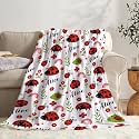 Custom Lady-Bug Blanket Gifts for Girls Boys, Super Soft Personalized Lady-Bug Blanket Decor Stuff, Lightweight Microfiber Cozy Plush Throw for Couch BedM 60"x50" for Teens