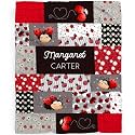 Custom Lady-Bug Plaid Baby Blanket Gifts Super Soft Personalized Lady-Bug Toddler Blanket for Boys Girls, Newborn, Infant Nursery Crib 30x40 in for Pet/Toddler