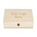 Custom Logo Wooden Keepsake Box, Engraved Memory Chest for Corporate Gifts