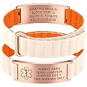 Custom Medical Alert Bracelets for Women Men, Engraved Medical ID Tag with Adjustable Waterproof Silicone Band, Personalized Emergency Bracelet for Diabetes, Allergies &amp; Health Conditions