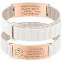 Custom Medical Alert Bracelets for Women Men, Engraved Medical ID Tag with Adjustable Waterproof Silicone Band, Personalized Emergency Bracelet for Diabetes, Allergies &amp; Health Conditions